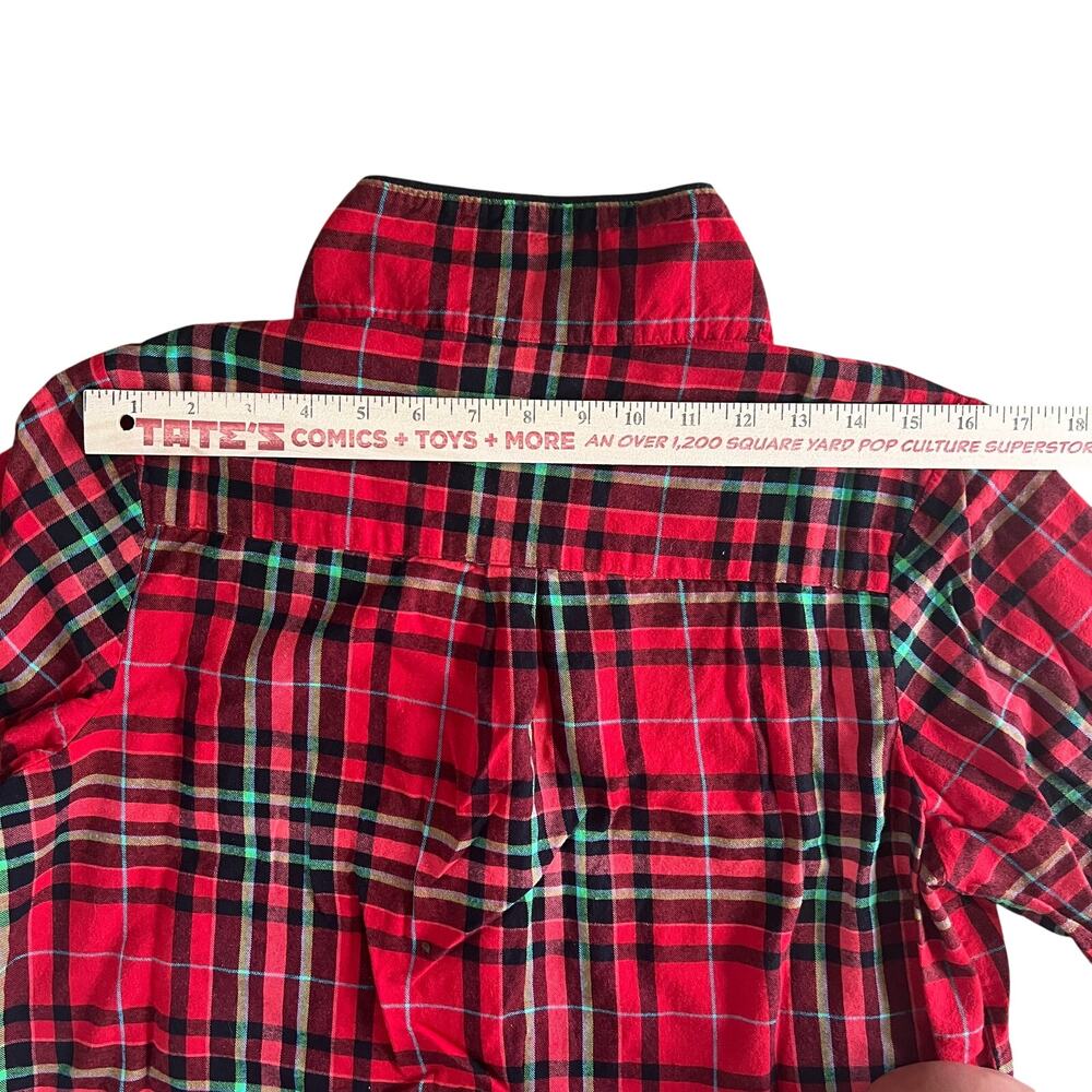 Wondershop at Target Women’s Red Plaid Flannel Sleep Shirt Size M 100% Cotton - Picture 6 of 8
